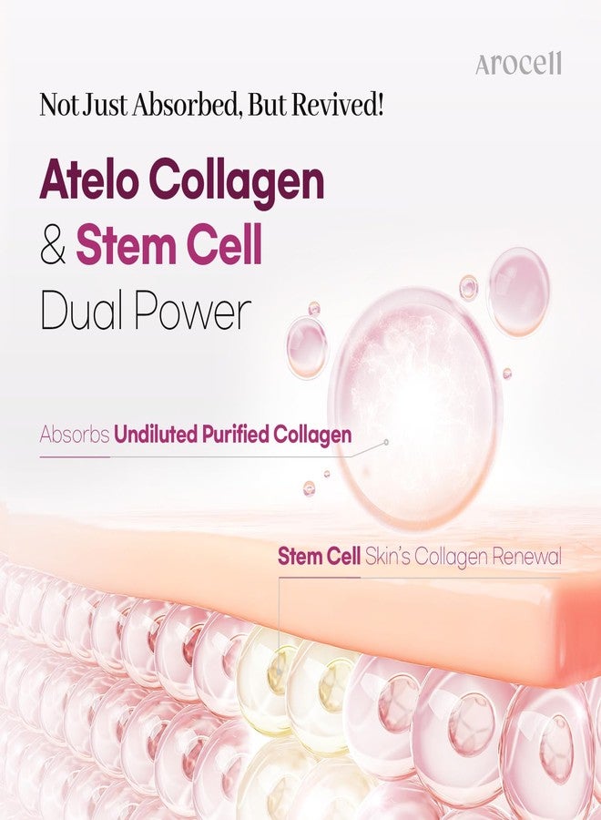 AROCELL OFFICIAL AROCELL Super Collagen Mask 4 Facial Sheet 5,000,000ppb Overnight Dual Matrix Hydrogel Masks with Low Molecular Weight Collagen for Elasticity Hydrating Anti-Aging Cooling Korean Skincare, 43g x 4ea - Image 3